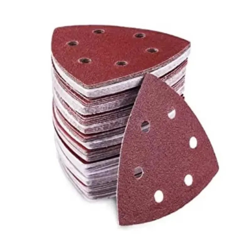 30 Stück Dreieck-Schleifpads, Mausschleifer-Pads, Schleifpapier mit 6 Löchern, Körnung 60/80/120/180/240/320, für Delta Sanders/Multisanders
