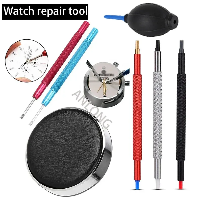 Uhrenreparatur-Sets, Gummi-Entstauberpads, Nadelstift, Reinigungsbürste, Set, Uhrenreparaturwerkzeuge, Wartungsset