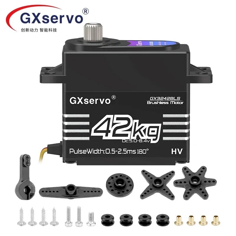 GXservo GX3242BLS 42KG Servo Brushless Motor High Voltage Metal Gear PWM Digital Servos For 1/8 1/10 RC Cars TRX6 Scx10 Crawler