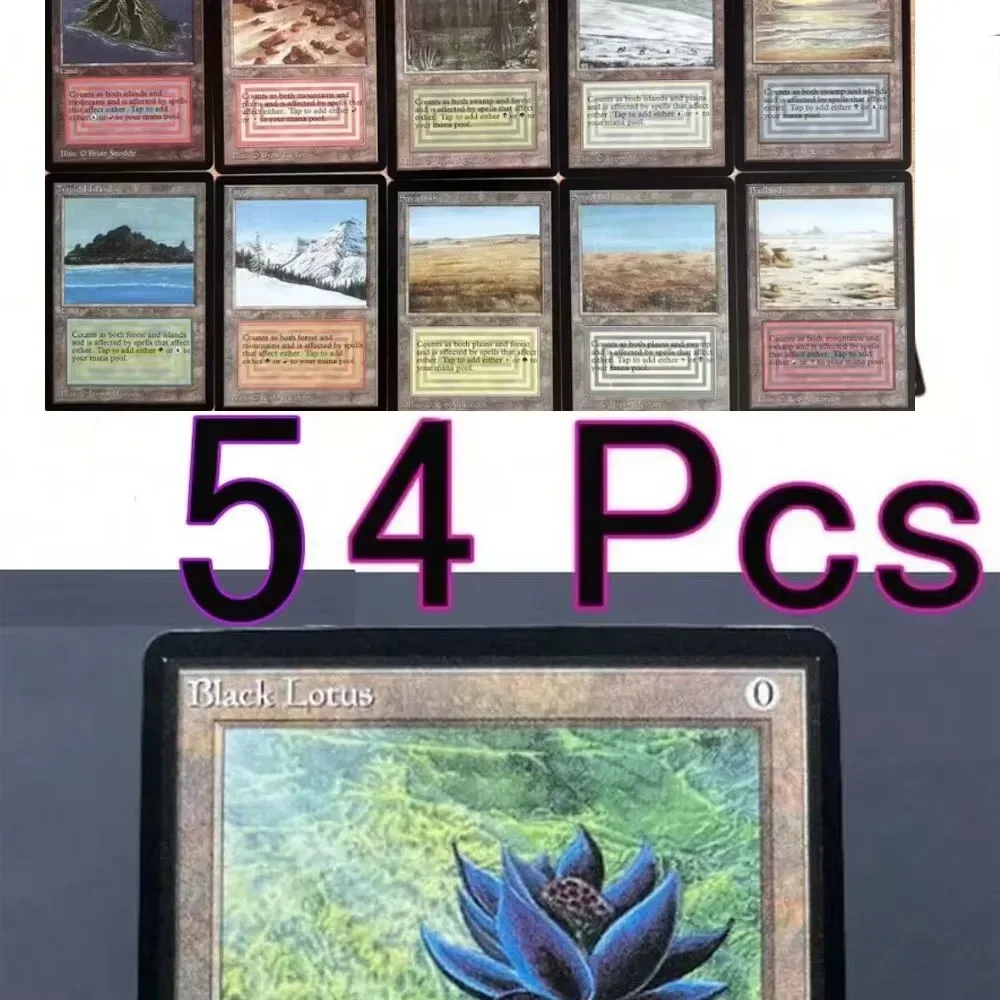 54 Stück Black Core Karten P9 Dual Land Fetch Land Shock Lands Proxy-Karten