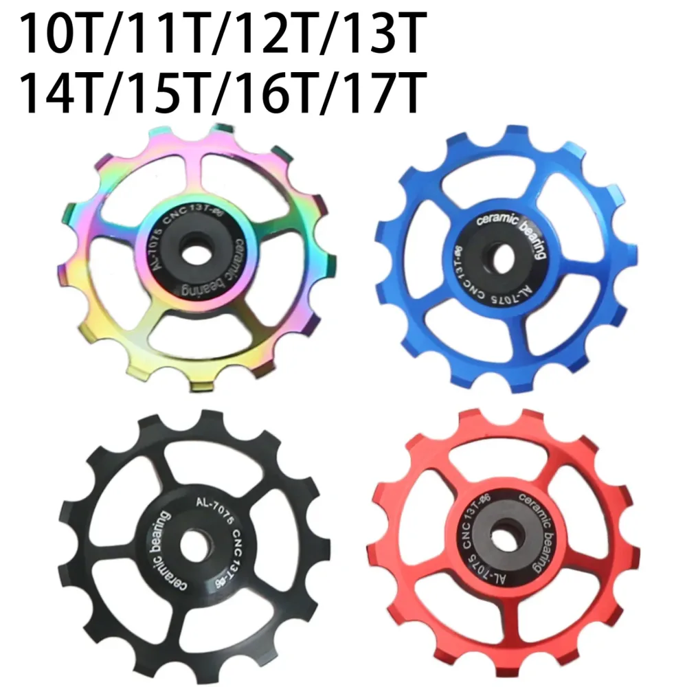 10T-17T MTB Fahrrad Schaltwerk Jockey Rad Keramik Lager Pulley AL7075 CNC Rennrad Guide Roller Idler für Shimano Sram