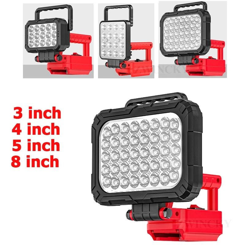 Für Milwaukee 18V Li-Ionen-Akku Zubehör LED-Arbeitslampe Taschenlampe Laterne Camping Tragbare Notbeleuchtung