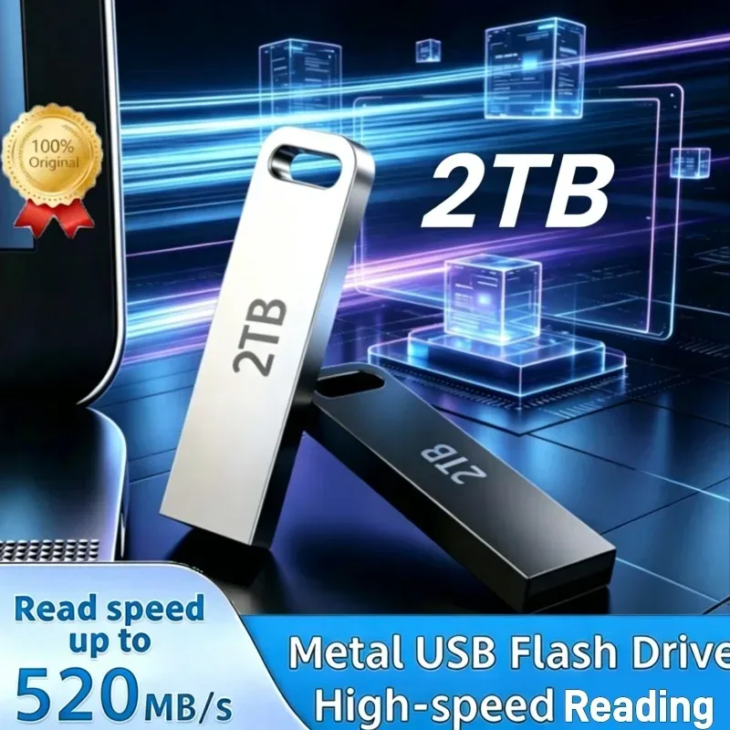Lenovo Metall USB-Adapter Flash-Laufwerk USB 3.0 128GB 256GB 512GB Hochgeschwindigkeits-Metall-Mini-U-Disk Pendrive 1TB 2TB Speicherstick