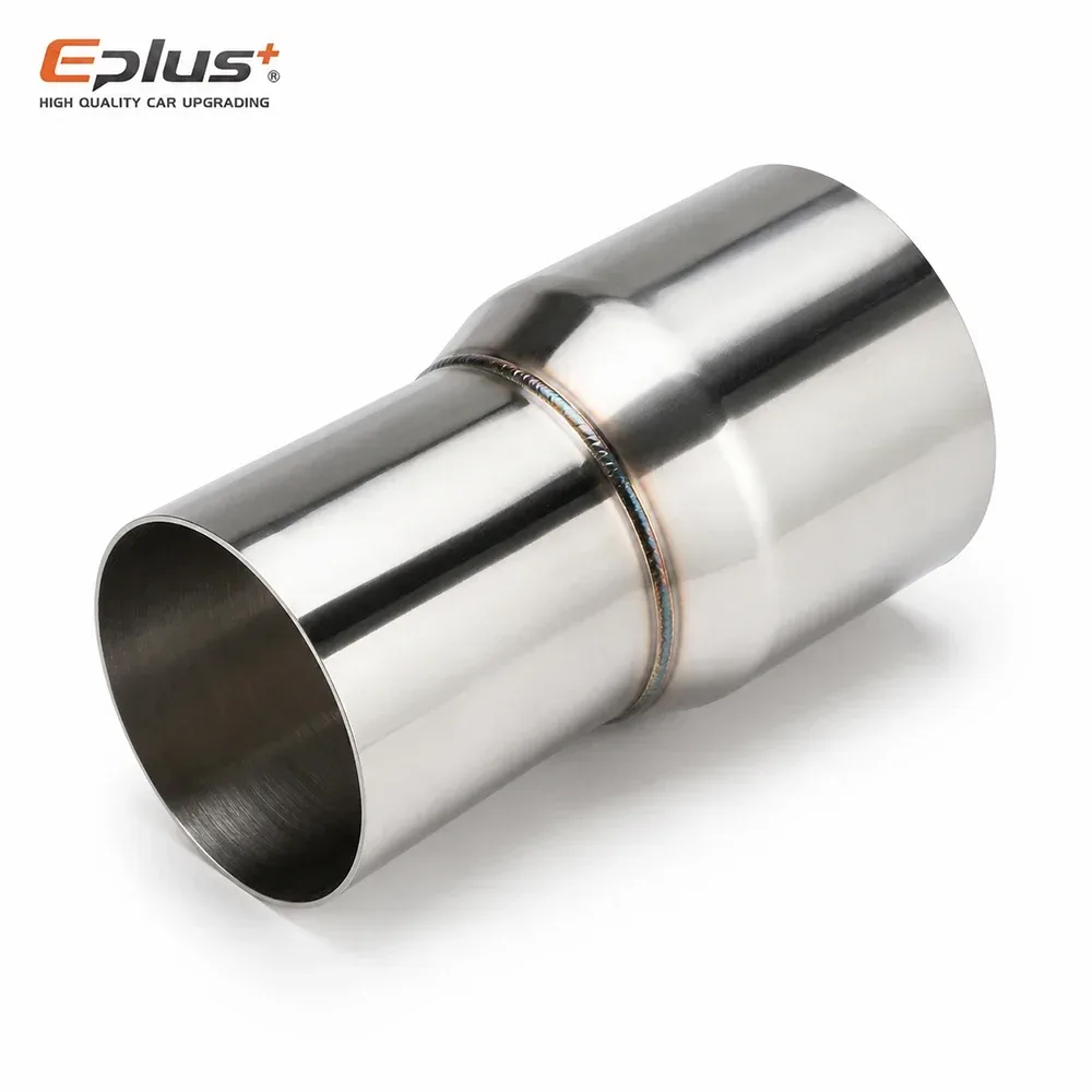 EPLUS Auspuffrohr-Reduzieradapter Edelstahl Universeller Gerader Anschluss für Auto- und Motorrad-Auspuffsysteme