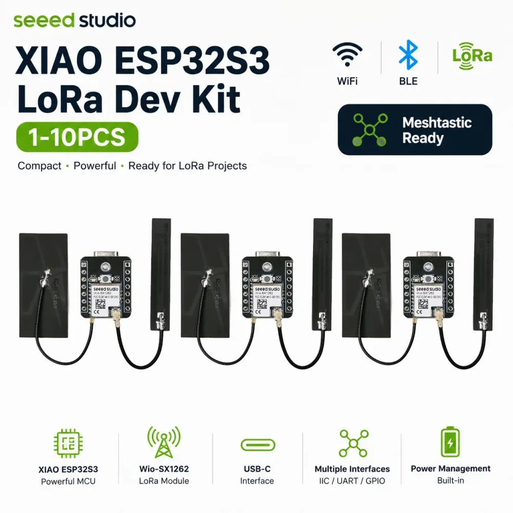 Seeed Studio XIAO ESP32 S3 Lora32 SX1262 Meshtastic Lora Development Board 868 MHz 915 MHz LoRa WiFi-Antenne, BLE, für Arduino
