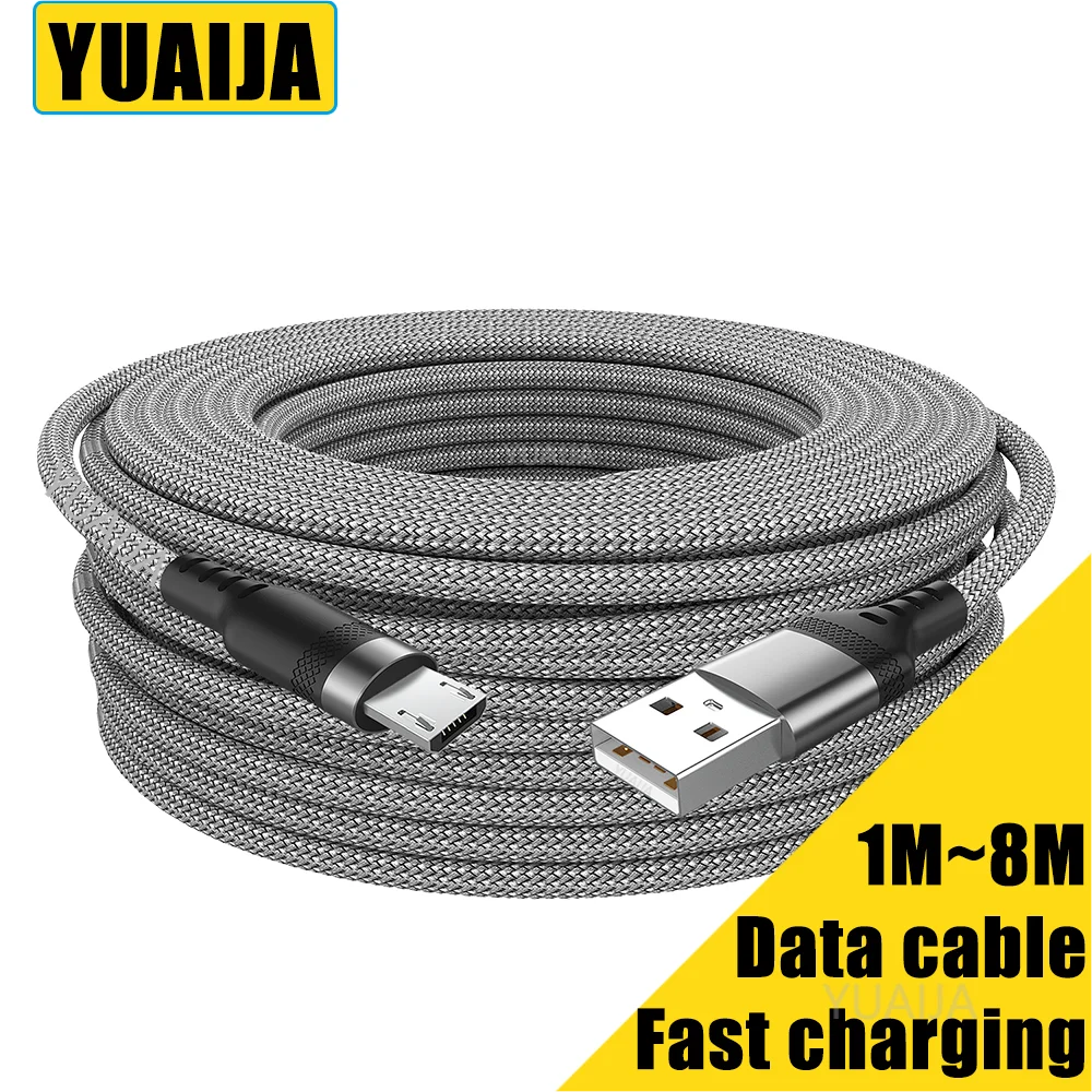 Micro USB 3 m 5 Meter Schnellladung Verlängerungskabel USB Android Ladekabel für Xiaomi Redmi Samsung VR Kamera Gam Micro USB-Anschluss