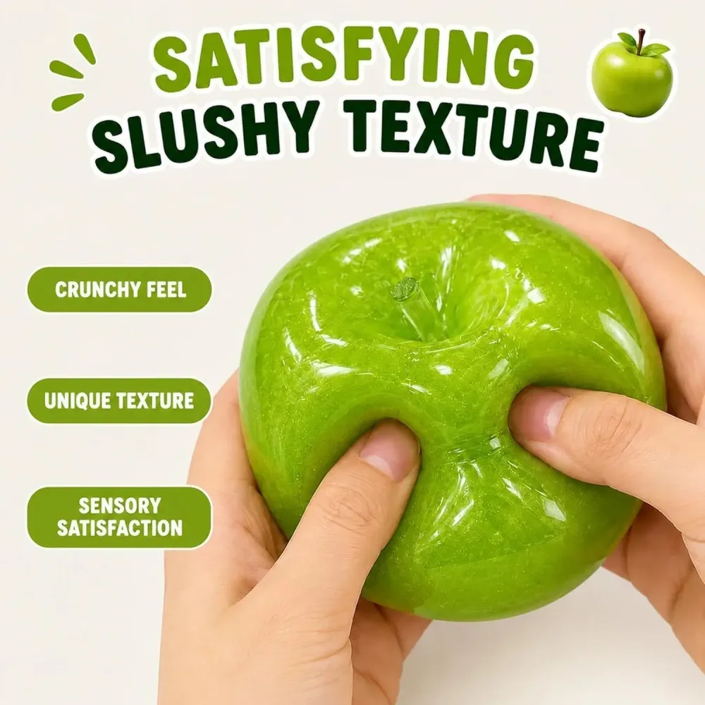 Superweiche quadratische Fidget-Spielzeuge ? Quetschbares Apfel- & Honigkäse-Quetschspielzeug, transparentes Frucht-Quetschspielzeug, lustiges Anti-Stress-Sensorikspielzeug für