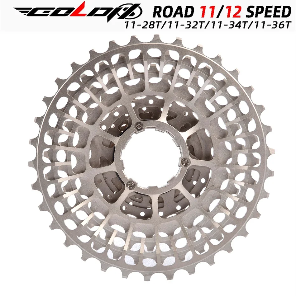 GOLDIX Ultraleichte CNC-Rennradkassette 11/12 Geschwindigkeit k7 11S 12S 28T/32T/34T/36T Kassettenritzel für SHIMANO HG