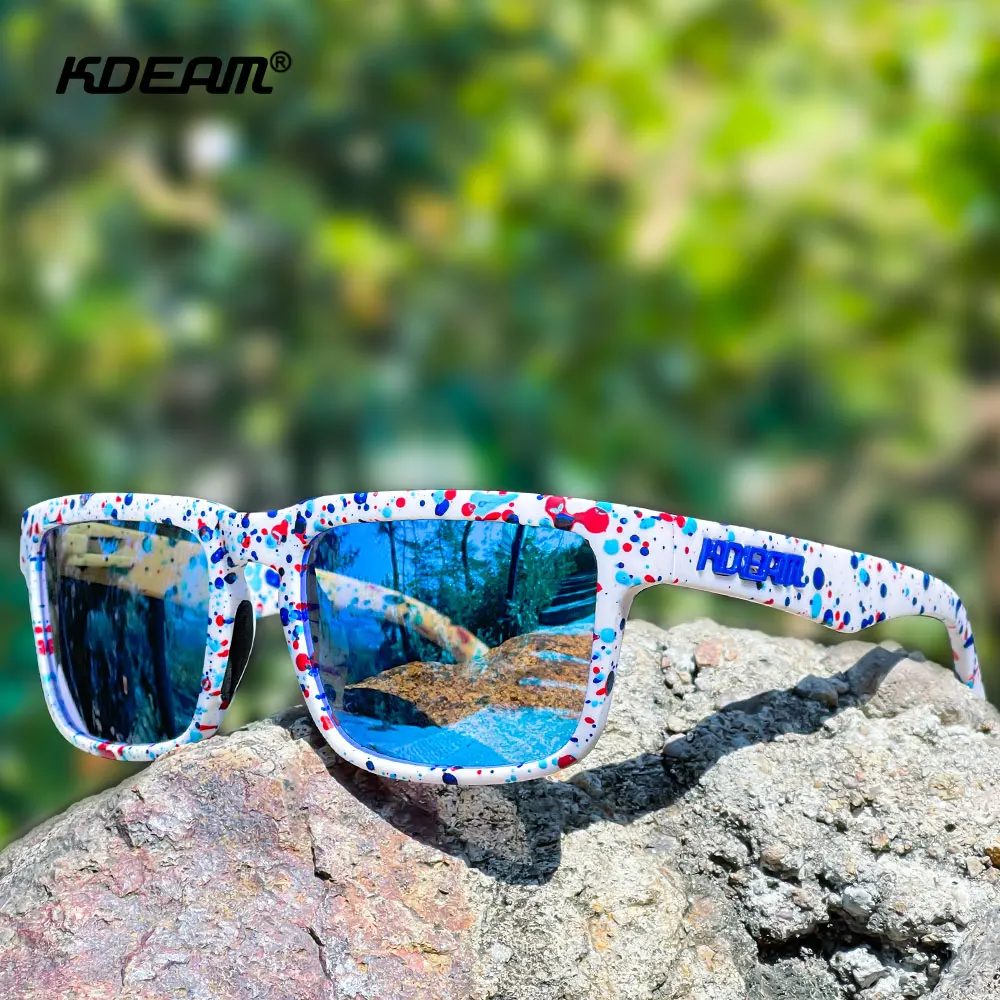 KDEAM Klassischen Quadratischen Sonnenbrille Männer Frauen Kategorie 3 Polarisierte Sonnenbrille Einzigartige Rahmen Oberfläche Brillen Mit Fall Box KD332