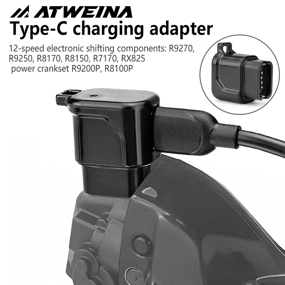 Kompakter, tragbarer, schneller USB-C-Fahrradladeradapter für Shimano 12S Di2 elektronischer Schaltwerk R9200 R8100 R7150 Fahrradzubehör