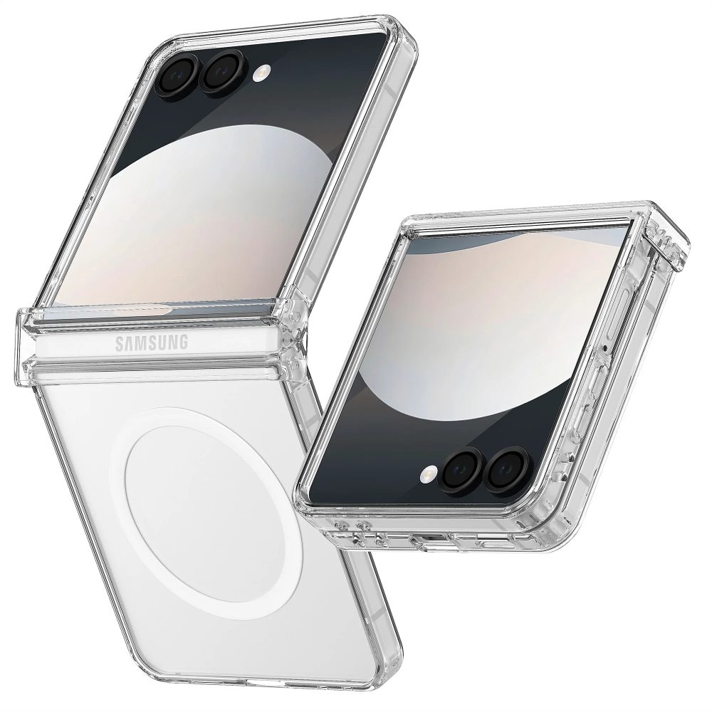Für Samsung Galaxy Z Flip 7 6 5 Hülle mit Klarem Scharnierschutz, Kompatibel mit Kabellosem Laden, Stoßfeste Schlanke Schutzhülle