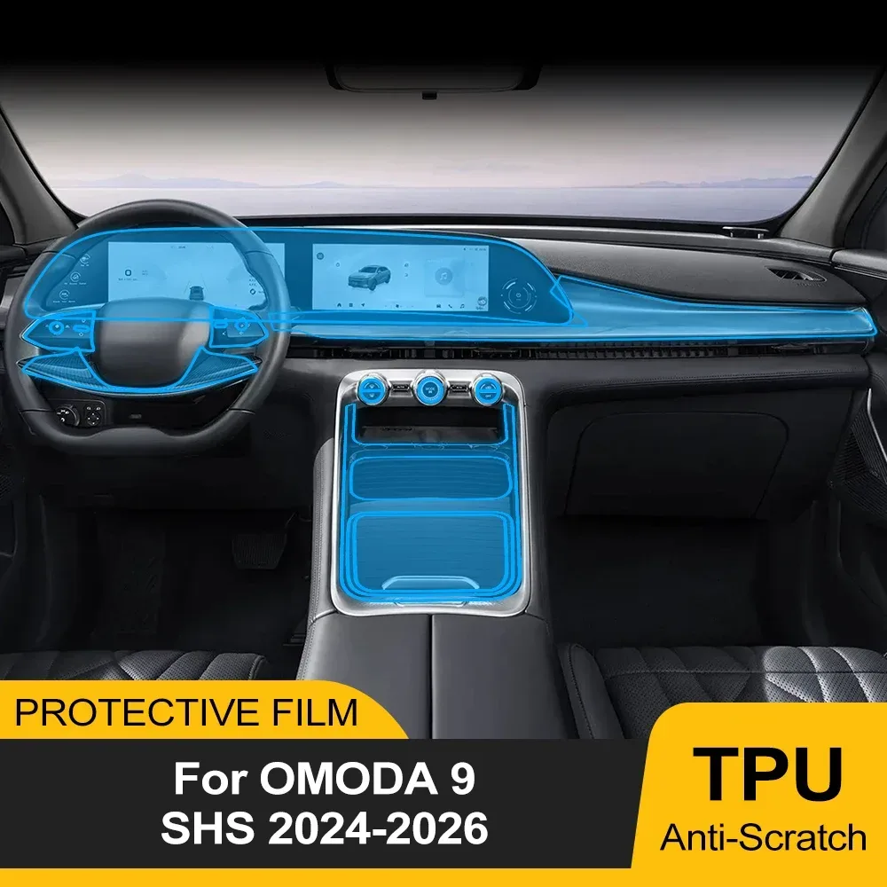 Für OMODA 9 SHS 2026 2025 2024 PPF Schutzfolie Auto Transparente TPU LCD GPS-Navigations-Bedienfeld Mittelkonsole Zubehör