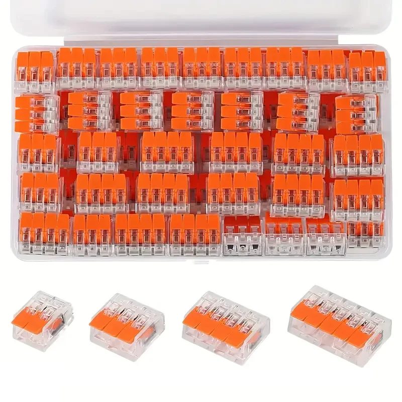 Schnellverbinder, DIY-Kabelstecker (28?12 AWG), 2/3/4/5 Anschlüsse, steckbarer elektrischer Anschlussklemme, Mini-Kabelklemme