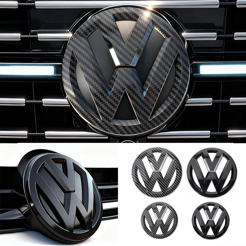 Auto Frontkühlergrill-Emblem-Abdeckung Heckklappen-Aufkleber für VW GTI Polo Golf MK6 MK7 MK8 Passat Tiguan Arteon Touareg Taigo