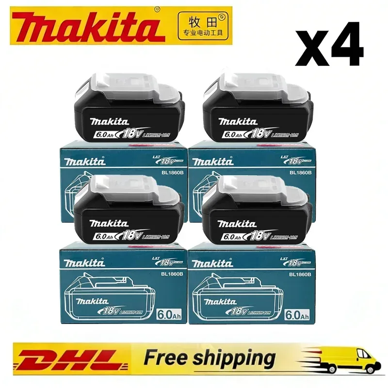 Original 6AH Makita BL1860 6Ah Akku für Elektrowerkzeuge Li-Ionen Ersatzakku LXT BL1850 BL1840 für 18V Schrauber mit BMS 18V Batterie