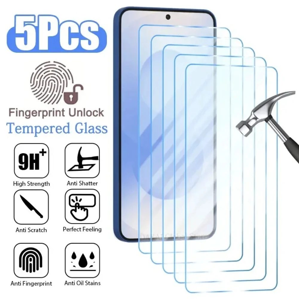 5 Stück Panzerglas für Samsung S21 S22 S23 S25 S26 Plus A54 Displayschutzfolie für Samsung A26 A12 A53 A71 A52 A23 A51