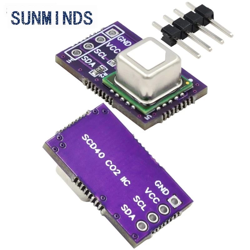 Das SCD40 SCD41-Gassensormodul erkennt CO2-Kohlendioxid-Temperatur und Luftfeuchtigkeit in einer Sensor-I2C-Kommunikation