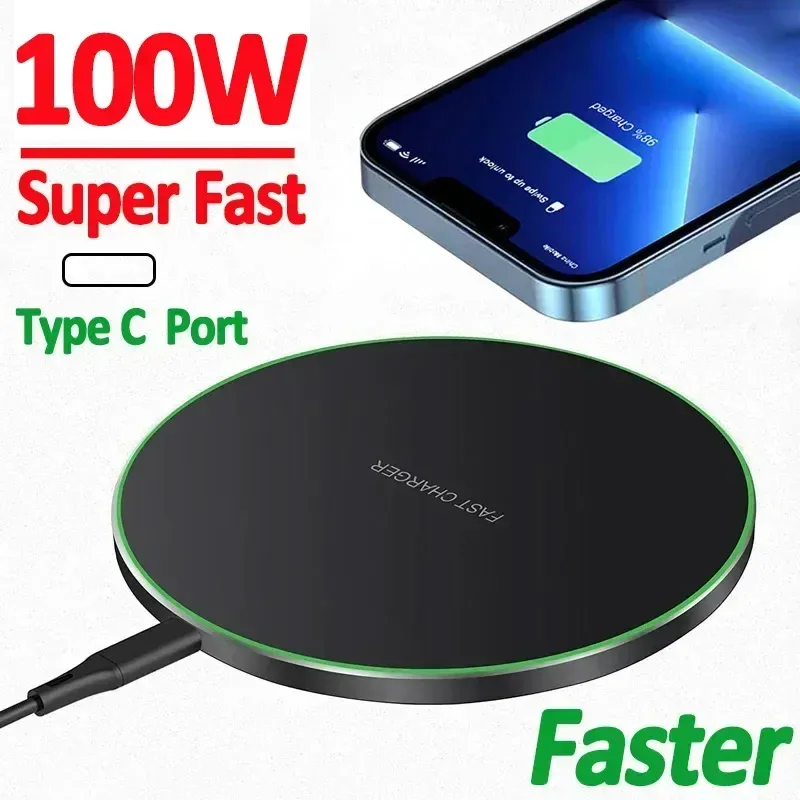 100w schnelles kabelloses Ladegerät für iPhone 15 14 13 12 x Pro Max 8 Samsung Galaxy S23 Xiaomi kabellose Ladestation Ladegeräte