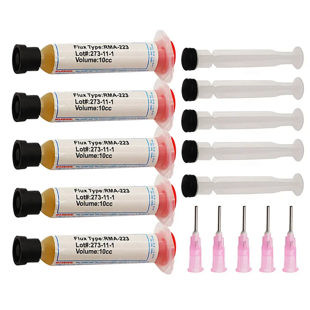 RMA-223 Schweißen Flussmittel Spritze Barrel Flussmittel PCB IC Handy Reparatur SMD Rework 10CC Spritze Barrel Löten Schweißen Öl
