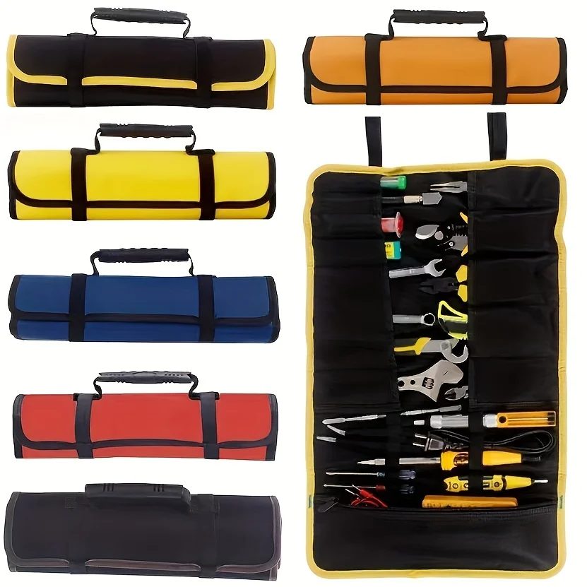 22-Taschen Oxford Canvas Klappschlüssel Rolle Aufbewahrungswerkzeuge Wasserdichter Handroller