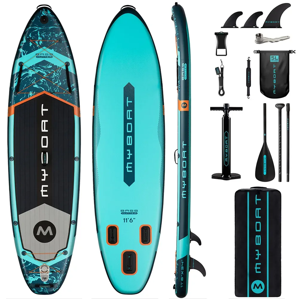 Myboat Wasserdichtes aufblasbares Paddle-Board 11'6''x34''x6''Adult Standing Style Aquatic Fishing mit Zubehör SUP