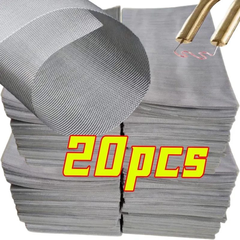 Auto Stoßstange Edelstahl Reparatur Mesh Kunststoff Riss Reparatur Mesh Schweißen Draht Mesh Net Für Stoßstange Körper Haube Lüftungsschlitze 15x20 cm