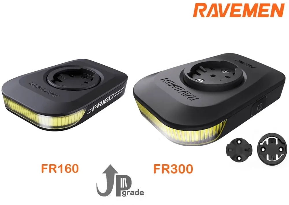 Ravemen FR300/FR160 Out-Front Fahrradlicht für Garmin Wahoo, USB wiederaufladbar, COB-LED-Fahrrad-Tagfahrlicht, Sicherheits-Frontscheinwerfer, wasserdicht, IPX6, kompakt