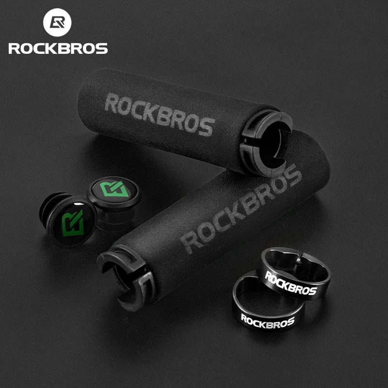 ROCKBROS Fahrradgriffe Rutschfeste Stoßdämpfende Schwamm-Lenkergriffe MTB Rennrad-Griffe Ultraleichte Fahrradlenker