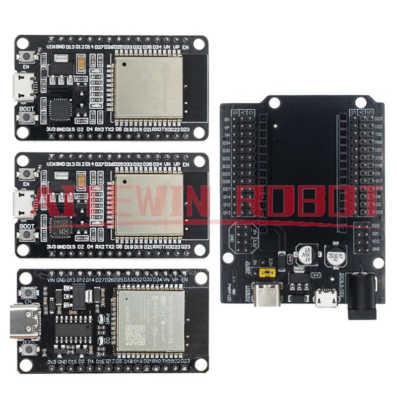 ESP32-Entwicklungsboard 30PIN Typ-C/Micro USB CH340C/CP2102/CH9102 WiFi+Bluetooth Ultra-Low Power Dual Core ESP32-DevKitC-32