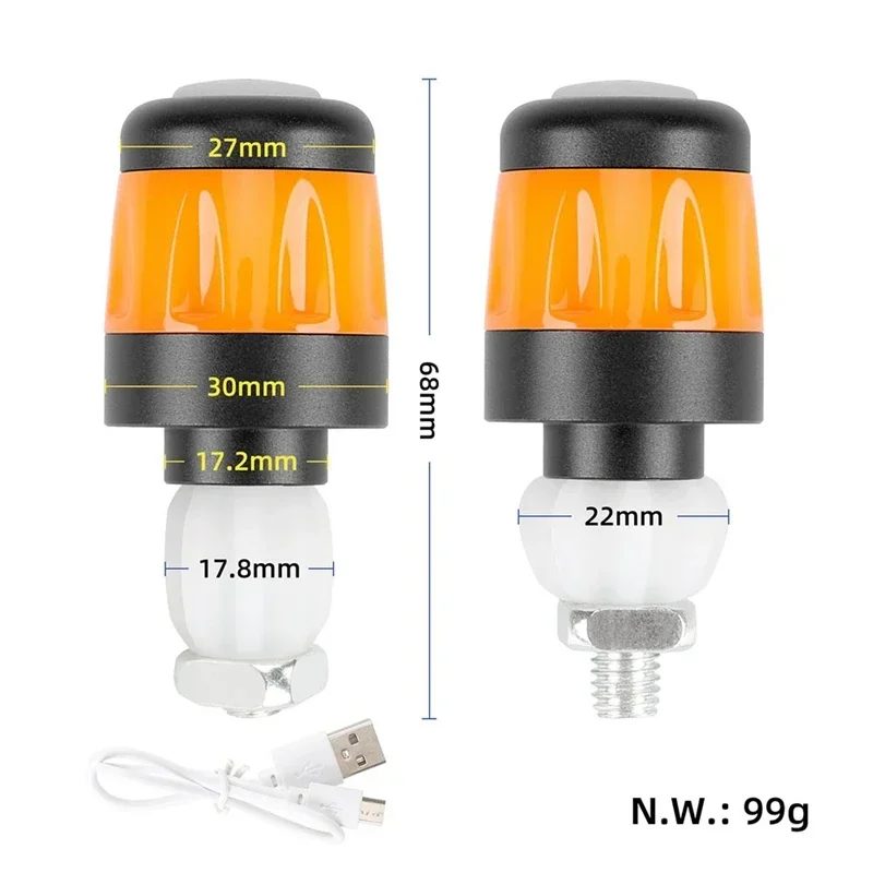 2 Stück LED-Lenkerlichter für die Ninebot Max G30/ES-Serie ? wasserdichte Blinker und Warnlichter für 17?22 mm Halterung