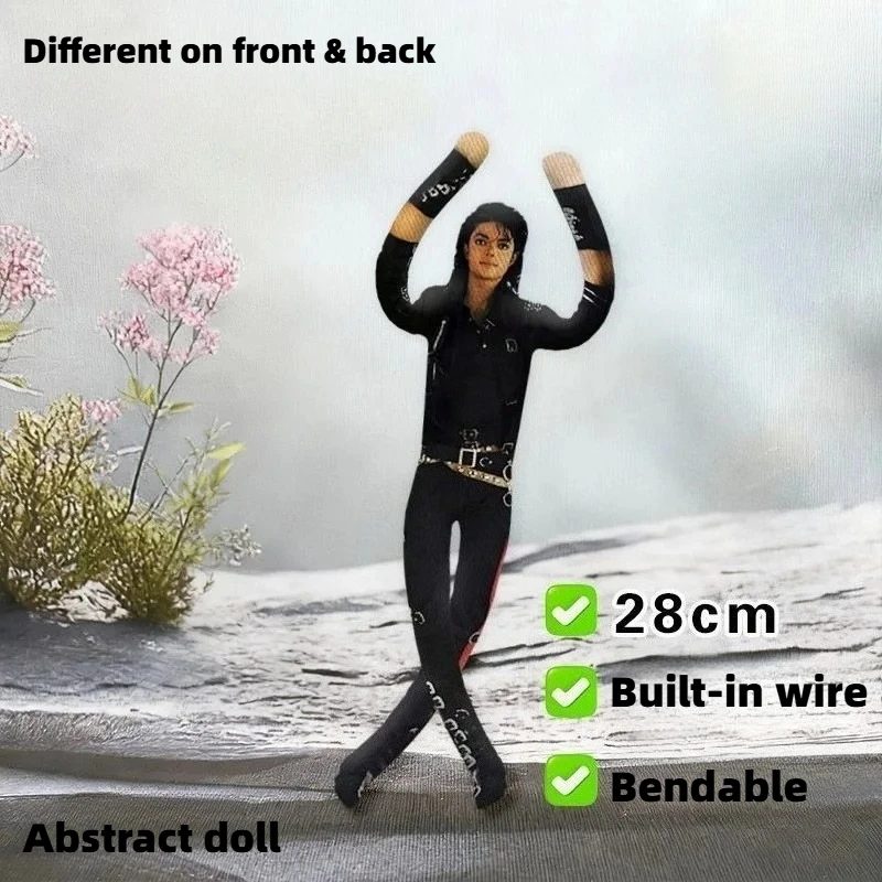 HOT Anime Michael Jackson Cosplay Requisiten-Puppe Plüsch-Stoffpuppe Raumdekoration Abstrakte Gelenkbewegliche Requisiten Geschenk