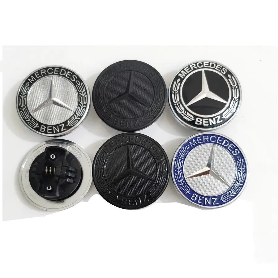 1 Stück 57mm Auto-Fronthaube Emblem Abzeichen für Mercedes Benz AMGW204 W205 W212 W213 W221 W177 W246 GLA GLC Auto-Zubehör