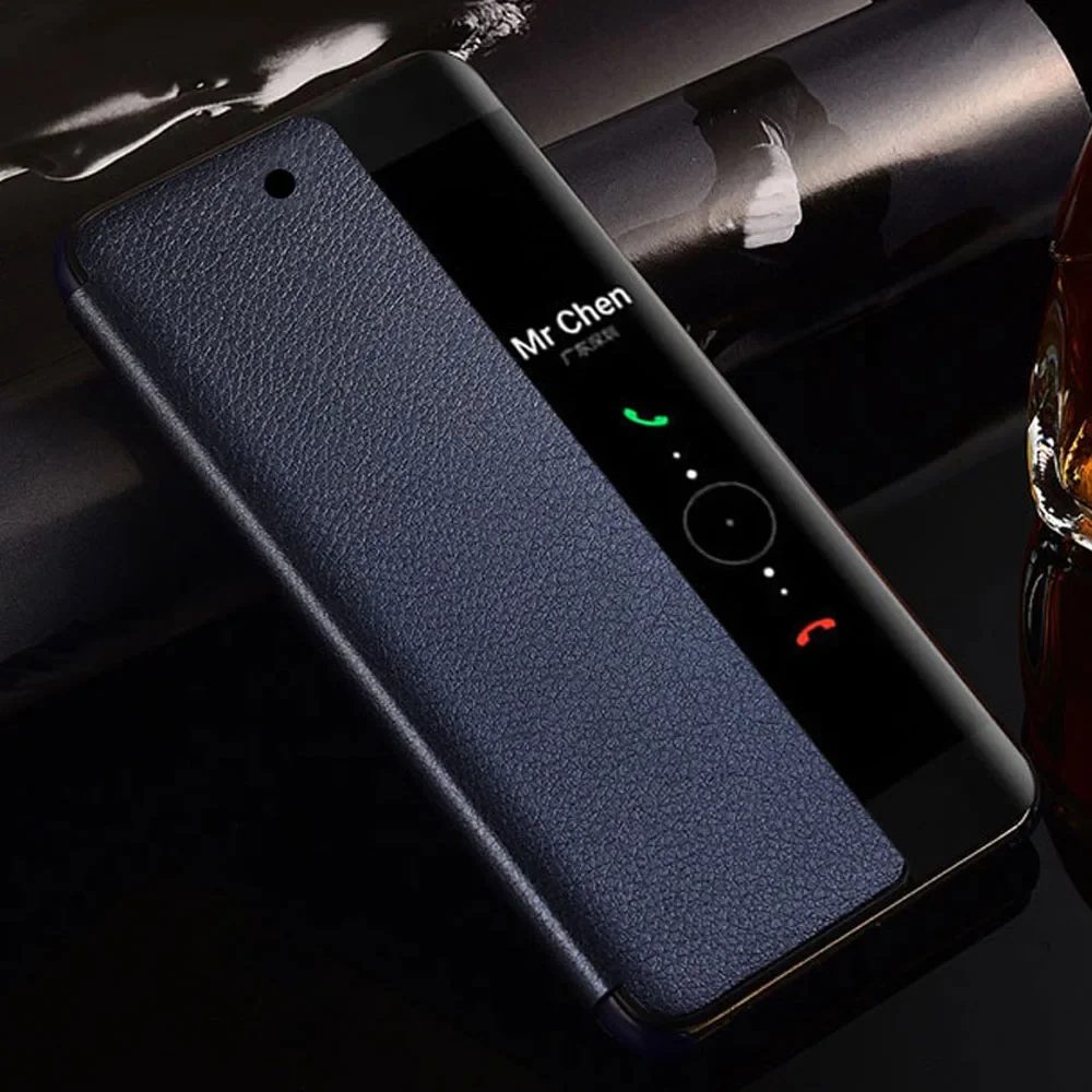 Smart View Fall Für Huawei P30 Lite P30Pro P40 Pro P50 Auto Schlaf Wake Up Flip-Cover Telefon Fällen für Huawei P20 Pro Fundas Capa