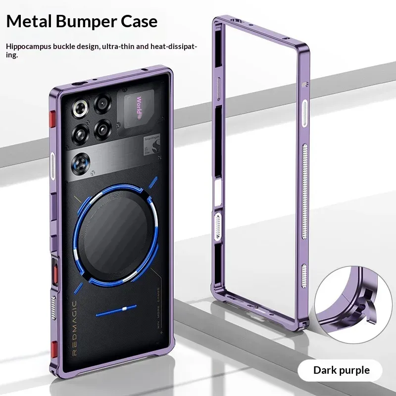 Hülle für ZTE RedMagic 11 11S Pro Plus Pro+ mit neuem Metallrahmen, Wärmeableitung, Bare-Machine-Feeling, stoßfester Bumper, Schutzhülle