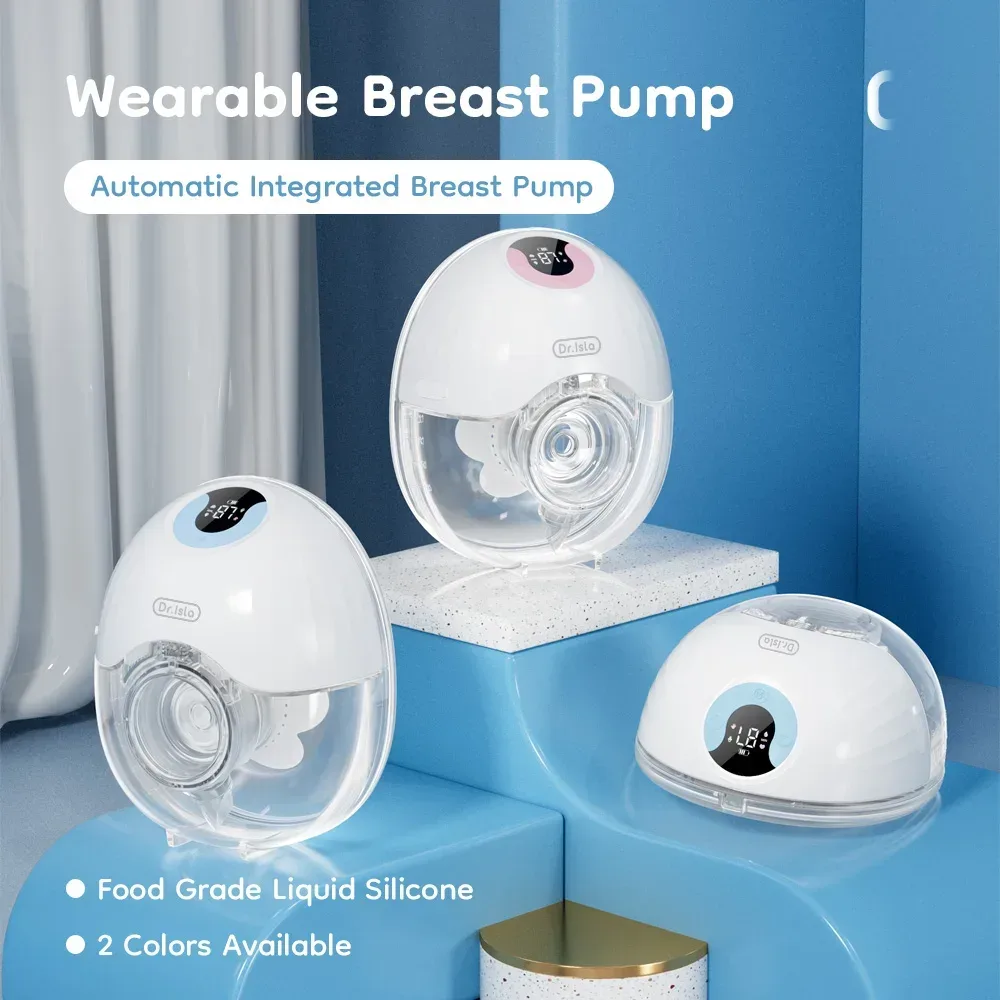 Tragbare Milchpumpe, freihändige elektrische Milchpumpen, bequemer Milchsammler, leicht, mit LED-Anzeige, 4 Modi und 36 Stufen