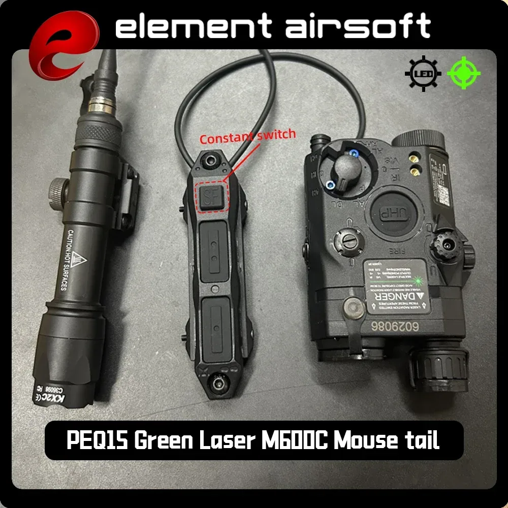 Element PEQ15 Laser-Indikator PEQ 15 Laser-Box M600C Taschenlampe Doppelsteuerung Rat Tail M300 Taktische Taschenlampe