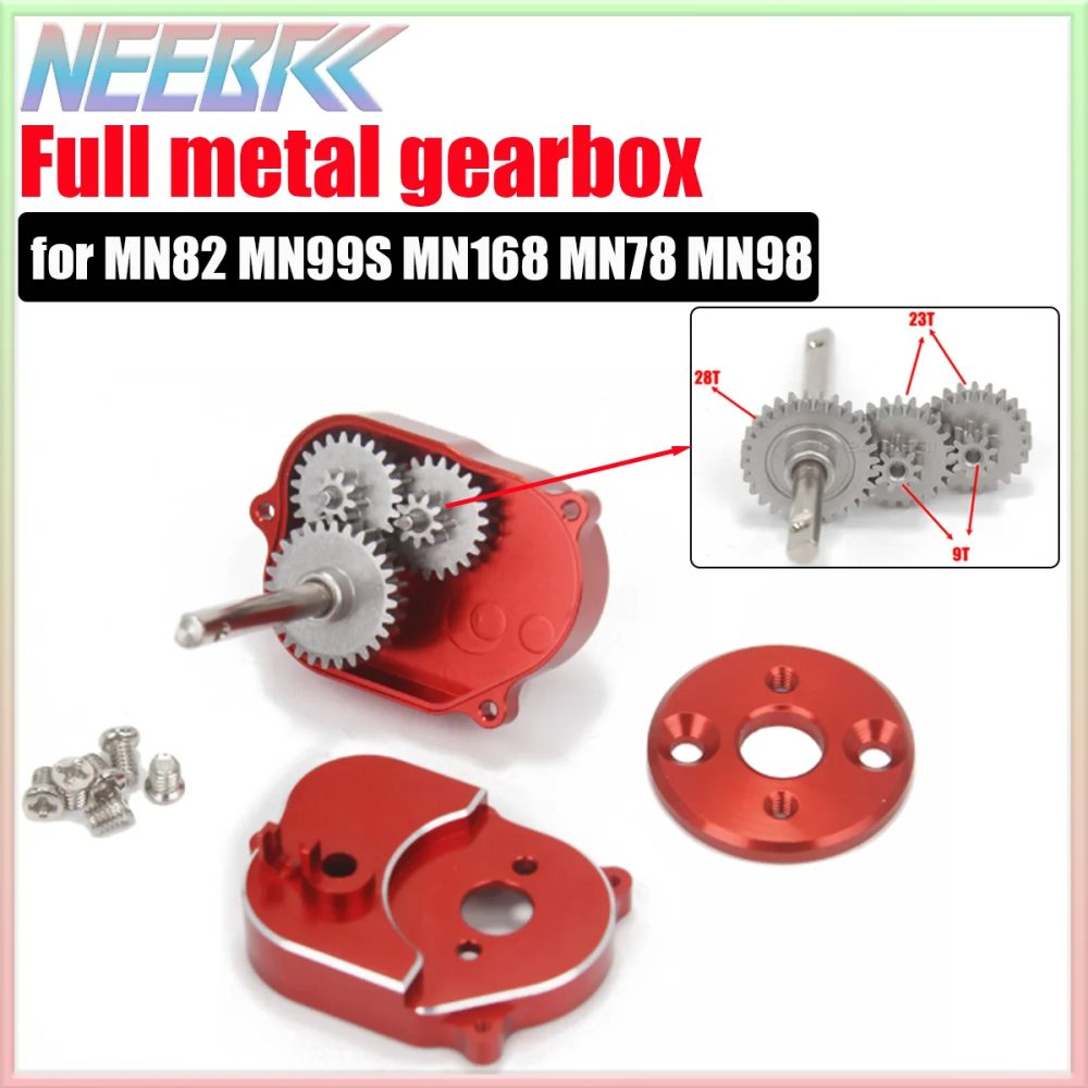 Vollmetallgetriebe für 1/12 RC Crawler Car MN82 MN99S MN168 MN78 MN98 LC79 280 370 Bürstenmotor Upgrade-Teile