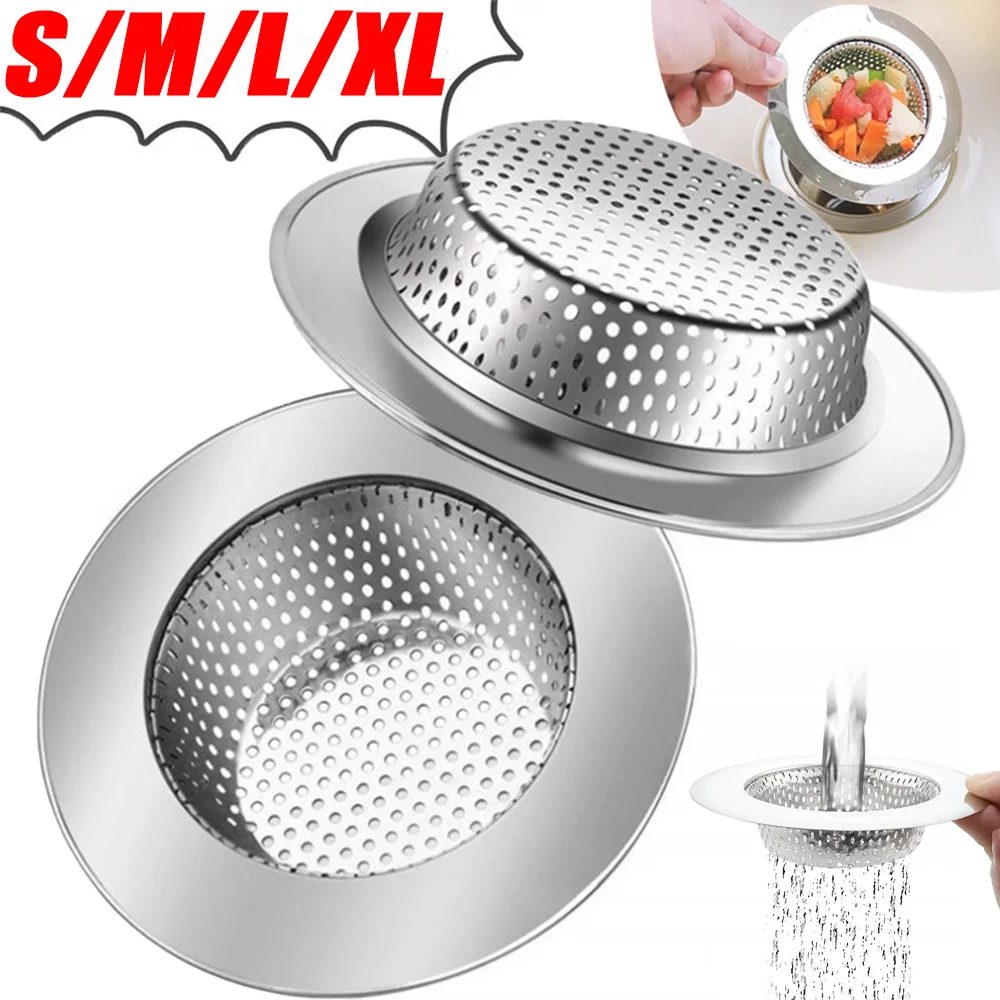 1/2Pcs Küche Waschbecken Filter Edelstahl Mesh Ablauf Stopper Kanalisation Mesh Siebe Badezimmer Waschbecken Sieb Ablauf Loch filter Falle