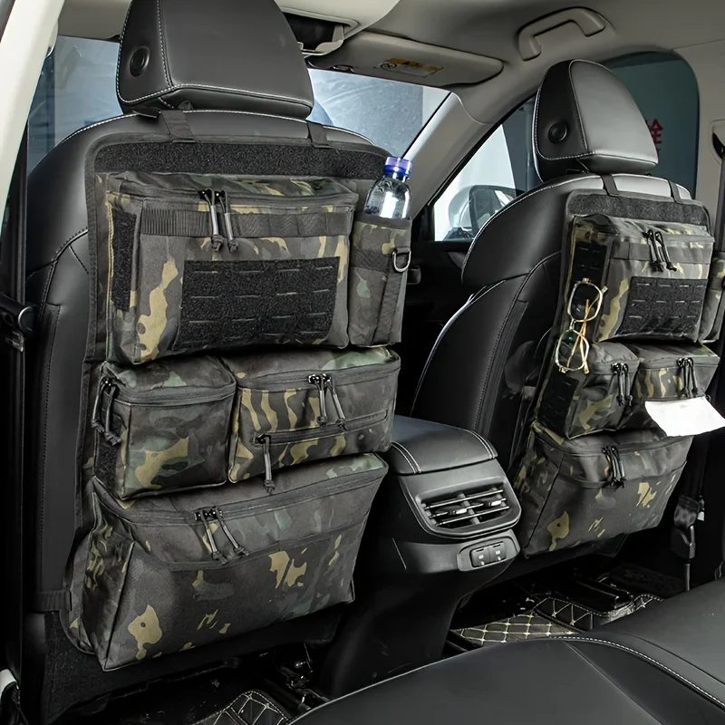 Multifunktionaler Gepäck-Organizer und Aufbewahrungstasche, taktische Aufbewahrungstasche für Autositze, hängende Rücksitztasche