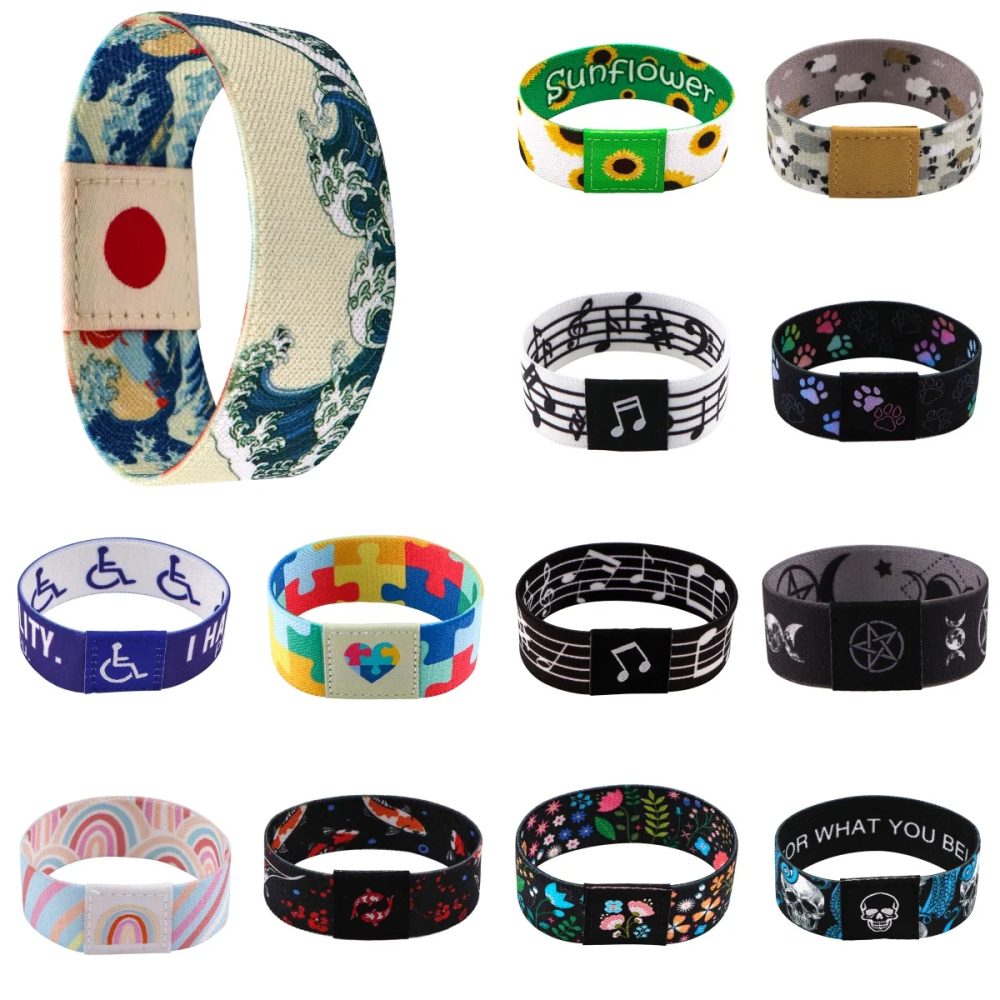 Autismus Awareness Elastisches Armband Wellen Mode Armband Für Frauen Männer Bunte Armreifen Zubehör Geburtstag Party Geschenk