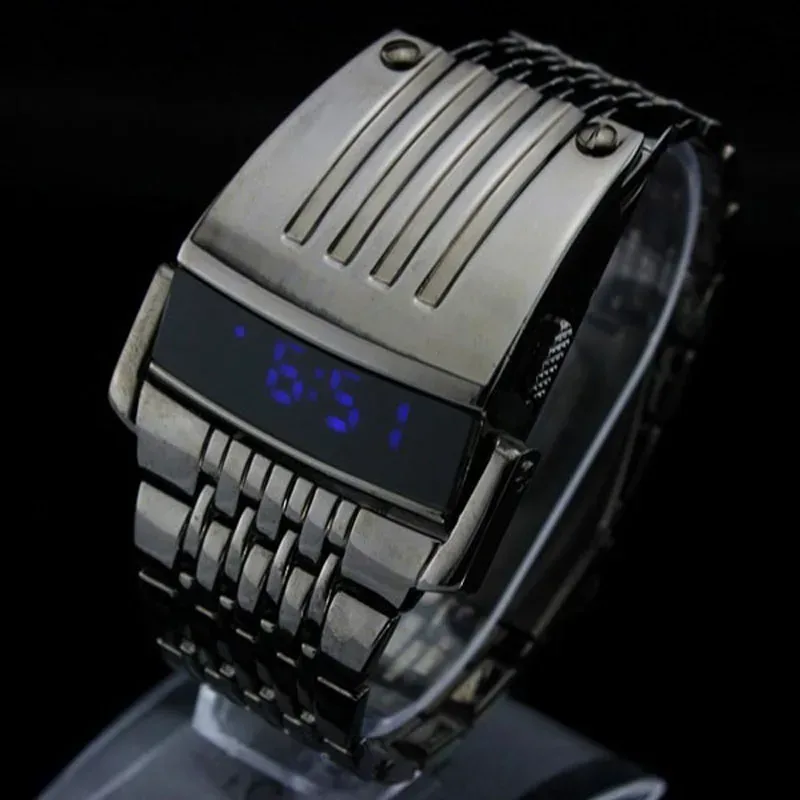 Heißer Verkauf 2023 Reloj Hombre Fashion Led Digital Uhr Männer Military Sport Uhren Schwarz Voller Stahl Elektronische Armbanduhren Männer