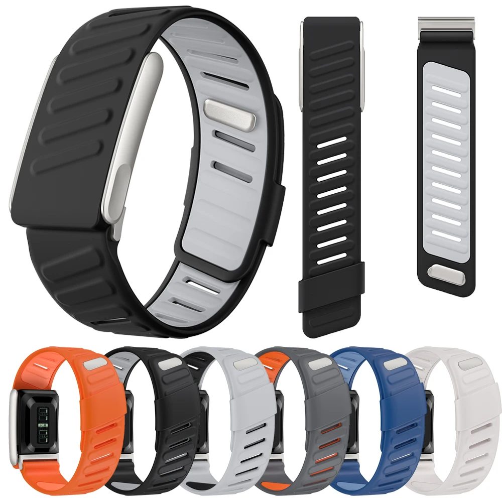 Kompatibel mit WHOOP 4.0/5.0 MG SportFlex-Armband, weiches Silikon, wasserdicht und schweißfest, weiches, verstellbares Gummiband