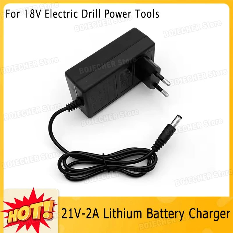 DC 21V 2A Netzteil Adapter Für 18V Bohrmaschine Intelligente Power Werkzeuge 21V Lithium-Batterie Ladegerät transformator EU UNS Stecker