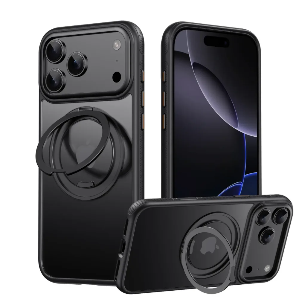 360 °   Mechanischer Drehmoment-Sound-Drehständerhalter Magnetische Magsafe-Handyhülle für iPhone 16 15 14 13 17 18 Pro Max Plus Air 17E
