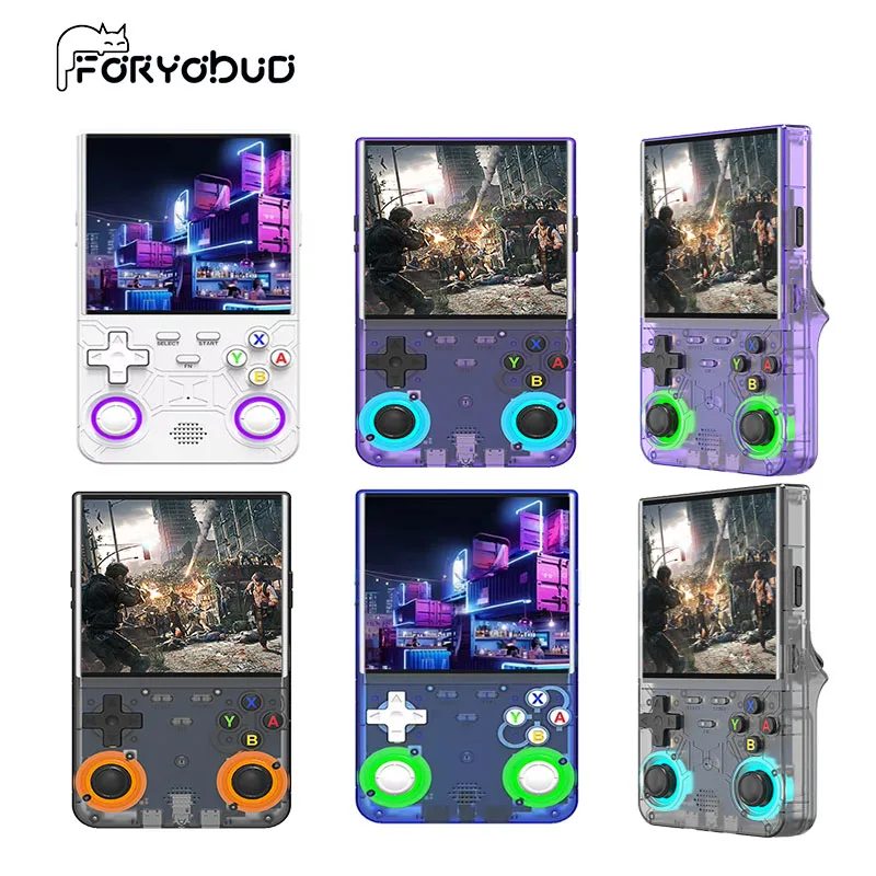 R36 Ultra Console Tragbares Retro-Spiel 4'' IPS-Bildschirm Handheld-Spieler Emulator Taschenvideoplayer 64G/128G 20000+ Spiele