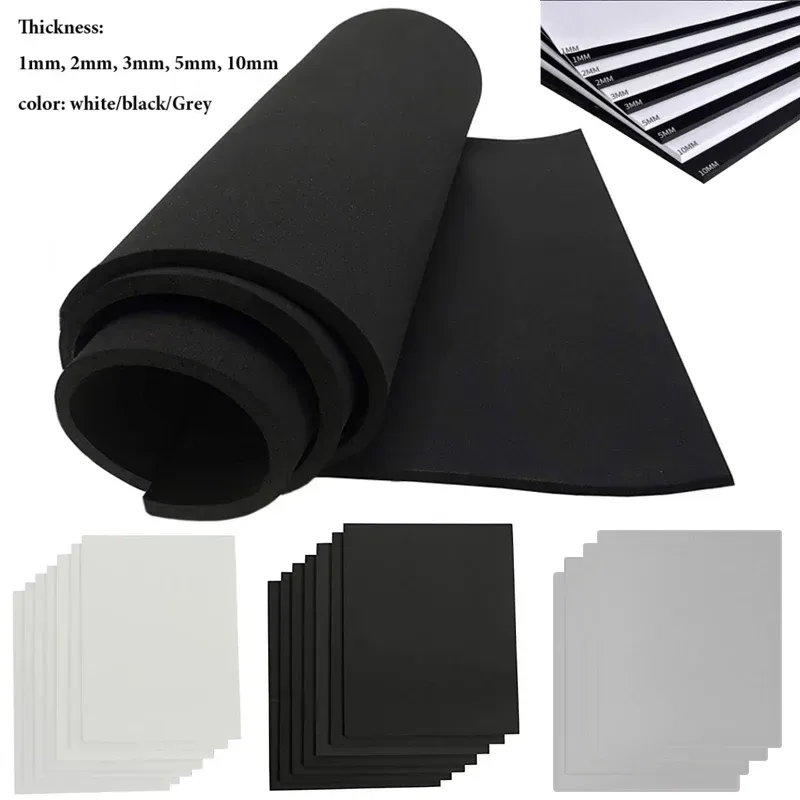 1 Stück Dicke 1 mm2 mm3 mm5 mm10 mm Eva-Schaumstoffplatten Schallabsorbierendes Lärm Spone Foam Craft Eva-Blätter Handgefertigtes Modellbaumaterial