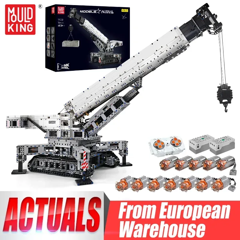 Mould King 17002 Technisches Auto-Spielzeug Das MOC-10123 RC Motorisierte Kranfahrzeug Liebherr LTR 11200 LKW-Modell Bausteine Kindergeschenke