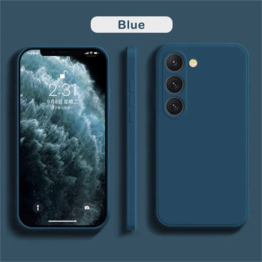 Luxus Flüssigsilikon Hülle für Samsung S25 S24 Galaxy S20 S21 S22 S23 FE Plus Note 10 20 A52 A31 A41 A71 A51 A72 A70 A50 Coque