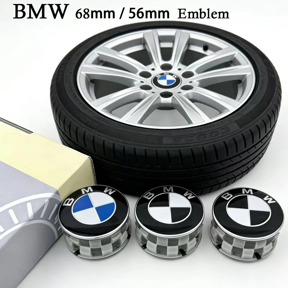 4 Stück 56mm 68mm Auto-Radnabenkappen für BMW E46 E90 F10 F30 E87 F20 G20 E60 E39 E92 F11 F31 E61 F25 X3 X5 Externe Zubehörteile
