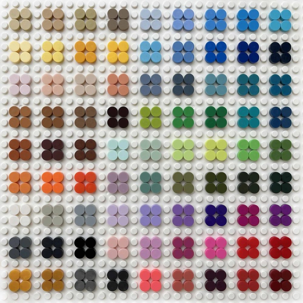 1000 Stücke Stadt Bausteine Flache Fliesen 1x1 Runde Ziegel DIY Erleuchten Blöcke Teile 98138 Blöcke für Jungen Mädchen Geschenke Kinder